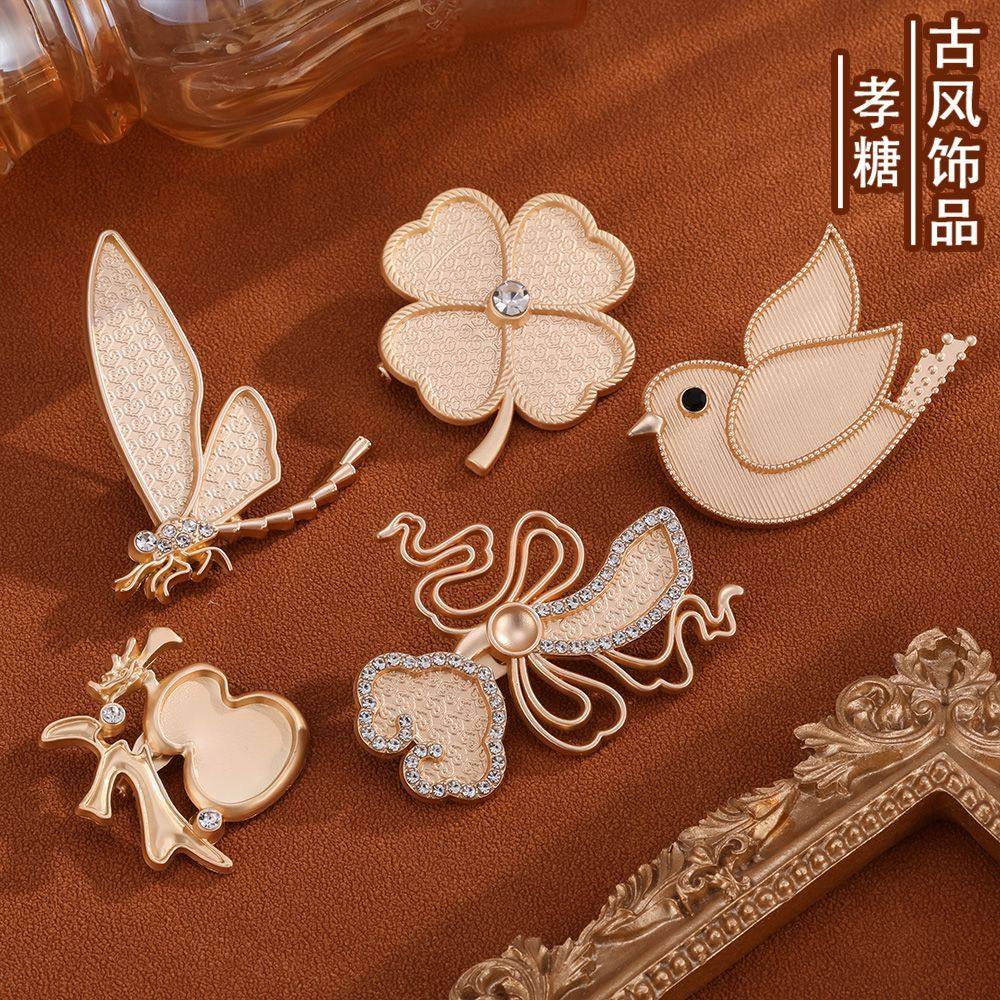 宋锦手工diy胸针底托包布图片
