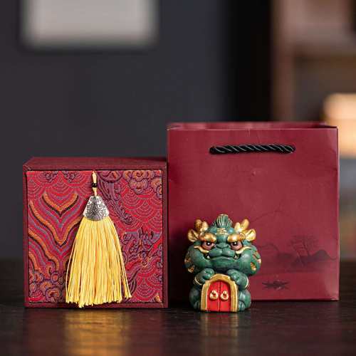 国潮龙生九子茶宠摆件可爱萌龙吉祥物瑞兽家居客厅茶室桌面装饰品
