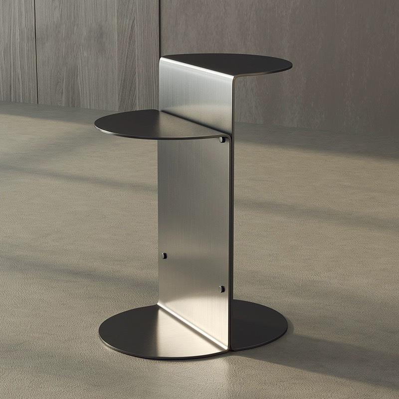 意式轻奢沙发边几现代简约不锈钢客厅卧室角几设计师示极简茶几