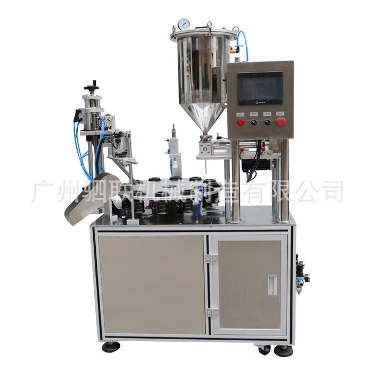 全自动化妆品机器自动滚珠防蚊液睫毛膏生产灌装机唇彩唇泥灌装机