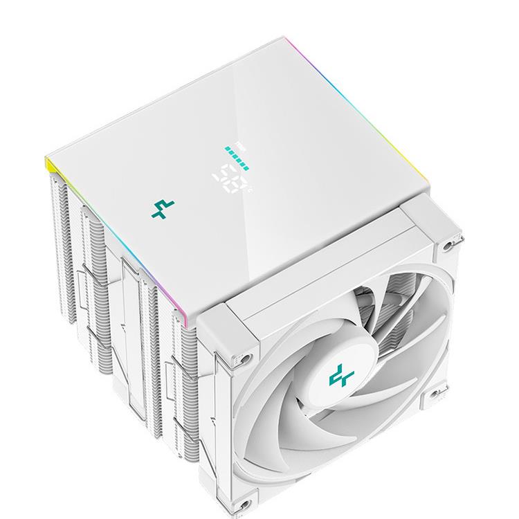 九州风神AK620数显白色CPU散热器1700针镀镍6热管静音FDB风扇ARGB