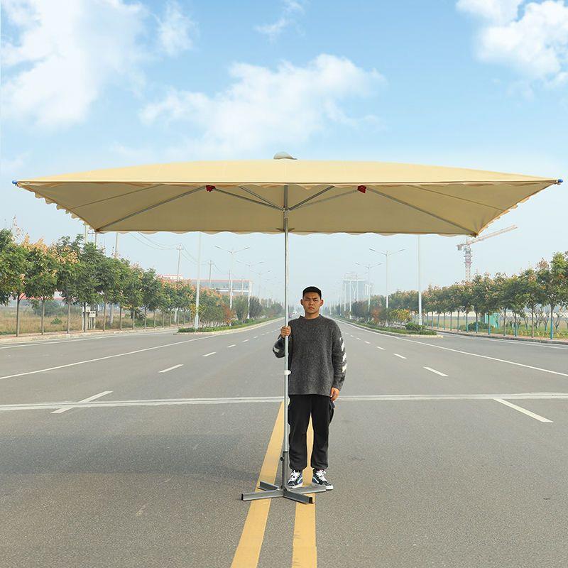 摆摊雨伞大型号太阳伞户外摆摊四方折叠加厚防晒雨棚地摊庭院商用