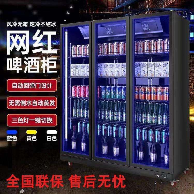 网红酒水柜酒吧红酒啤酒冷藏展示柜商用大容量冰柜超市饮料展示柜