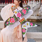 立体拍摄道具复古中国风彩色竹子风筝手工传统国风沙燕礼品艺装 饰