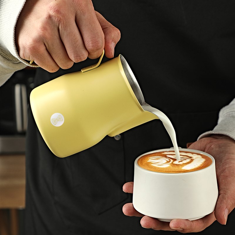 臻航鹰嘴a意式打奶缸专业咖啡大肚打奶杯拉花缸350/450ml打奶泡杯