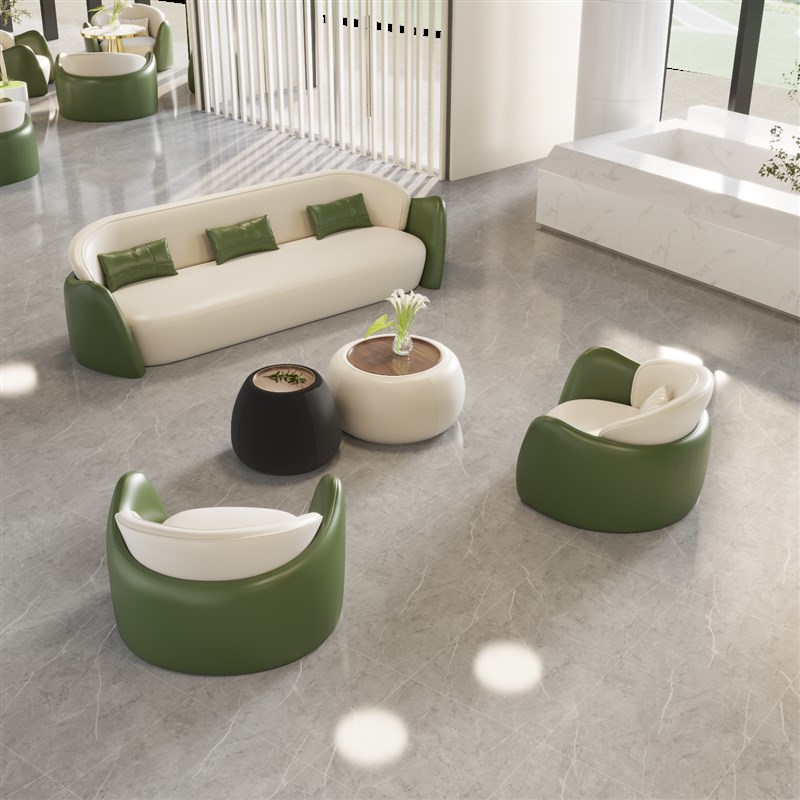 商务洽谈沙c发轻奢酒店大堂大厅贵宾会所办公室休息区接待会客沙