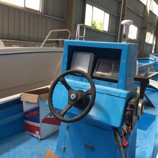 带台挡风鸿操作台玻璃钢渔船定制玻璃钢船 津驾驶厂