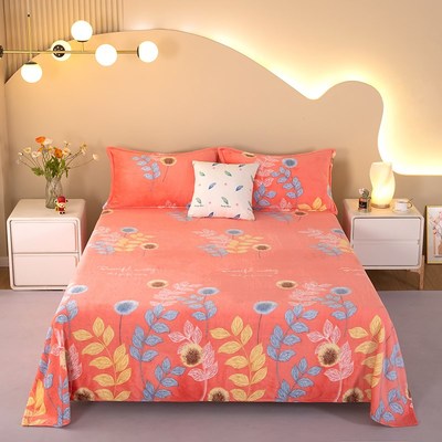 冬季牛奶绒床单单件双面毛绒绒学生宿舍单L人家用法兰绒珊瑚绒床