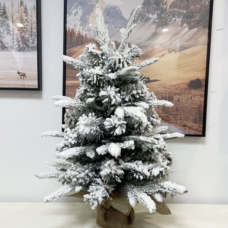 迷你圣诞树桌面摆件45/60店铺收银台圣诞L节日装饰品小型场景布置