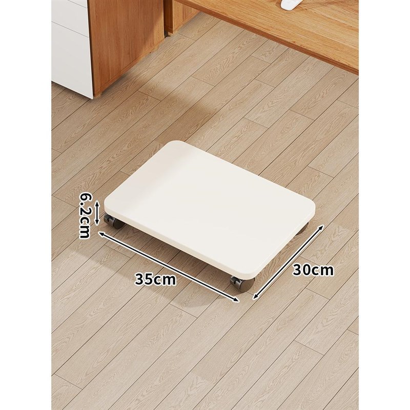 办公室桌下可移i动主机箱托架小型打印机架置物架带轮托盘花盆花