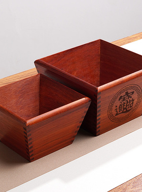 米斗老式升斗红木日进斗金拜斗实木榫G卯招财家用客厅创意木质摆