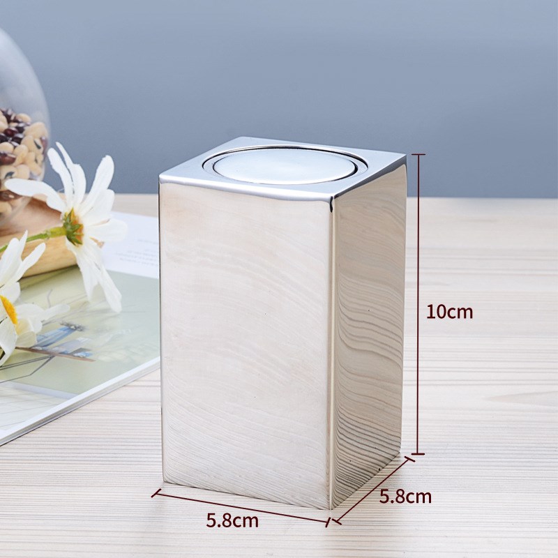 按压式牙签筒304不锈钢式欧式牙签罐自R动弹出牙签收纳盒