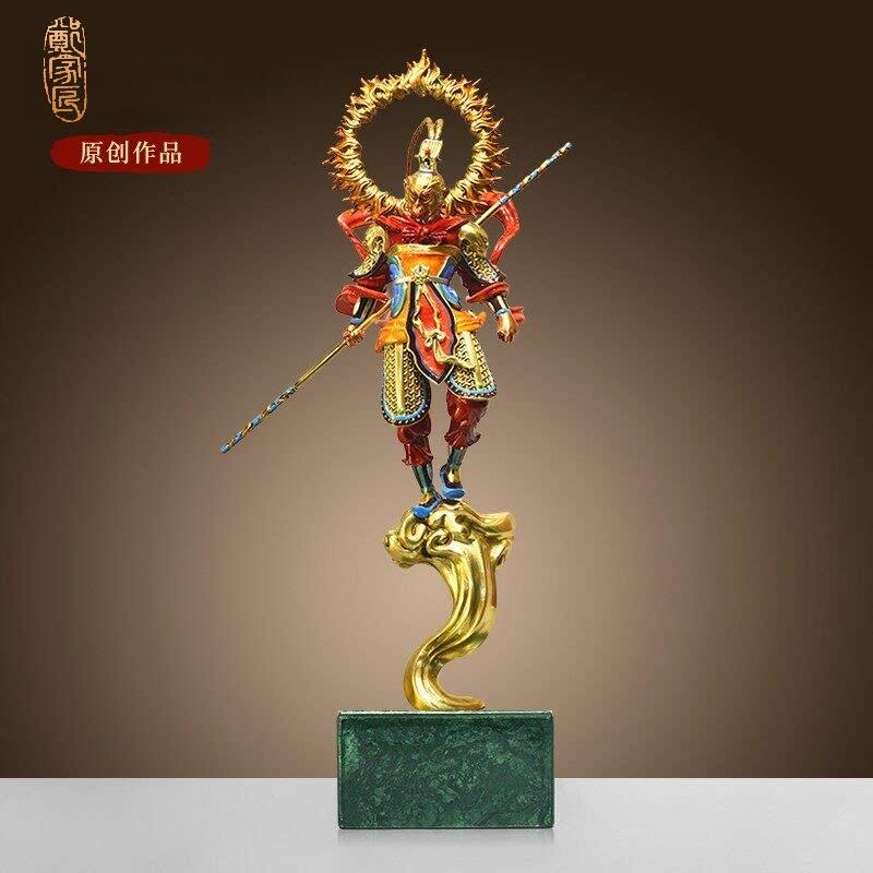 全铜孙悟空摆件齐天大圣黑神话斗战胜佛像神像客厅装饰黄铜工艺品