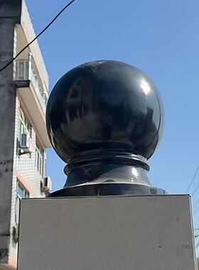 挡车石球圆球黑色大理石材路障石门柱公园广场石墩子拦路摆件定制