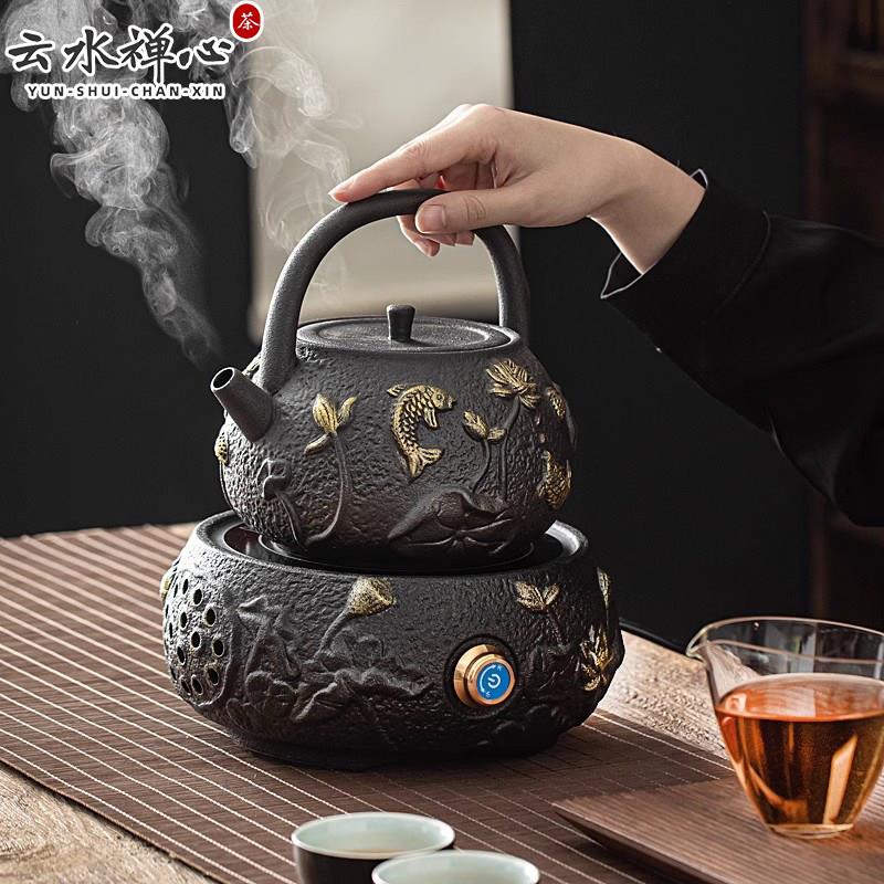 围炉煮茶黑晶炉耐高温陶瓷壶煮茶器套装泡茶专用煮水壶煮茶烧茶器