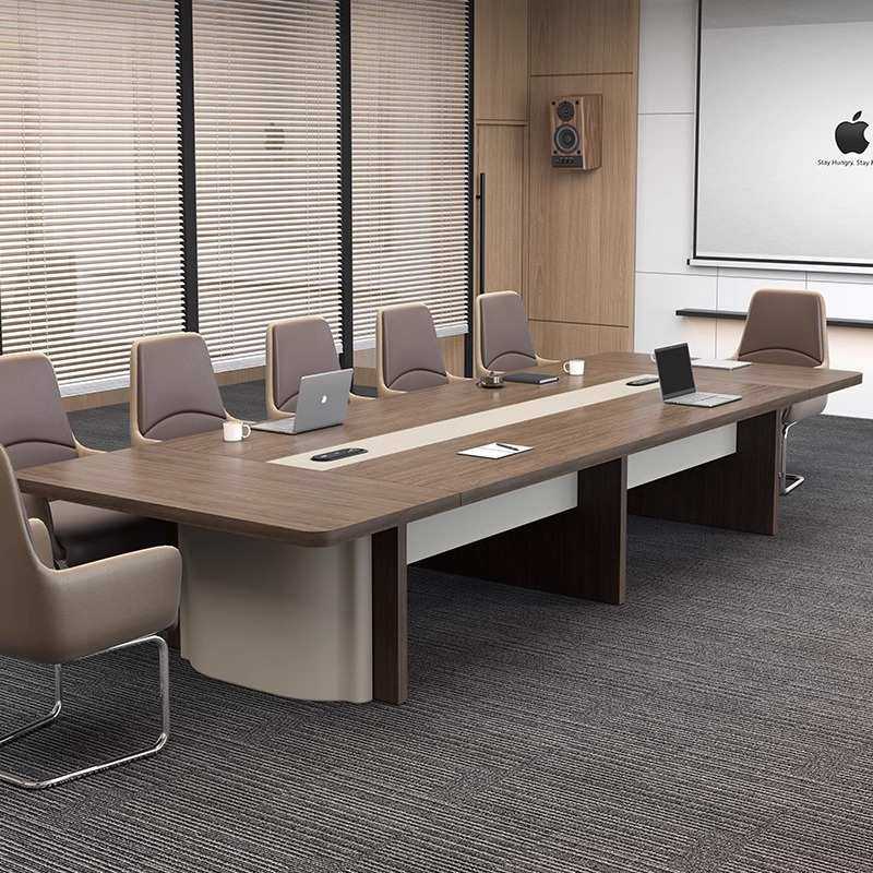 会议桌长桌简约现代办公室桌椅组合长方形接待洽谈长条桌办公家具