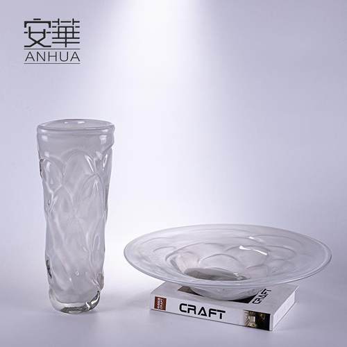 安华轻奢玻璃花瓶 创意艺术花器摆件插干花水培餐桌摆件ins风