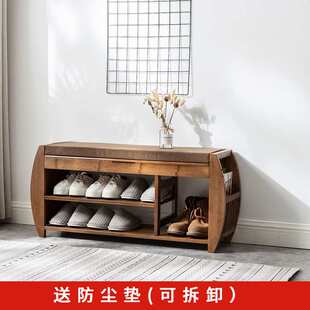 楠竹入户换鞋凳免安装家用门口鞋柜可坐一体鞋架穿鞋凳折叠