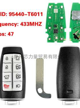 适用2021现代GV80 8键智能卡TQ8-FOB-4F35 PN:95440-T6011 CHIP47