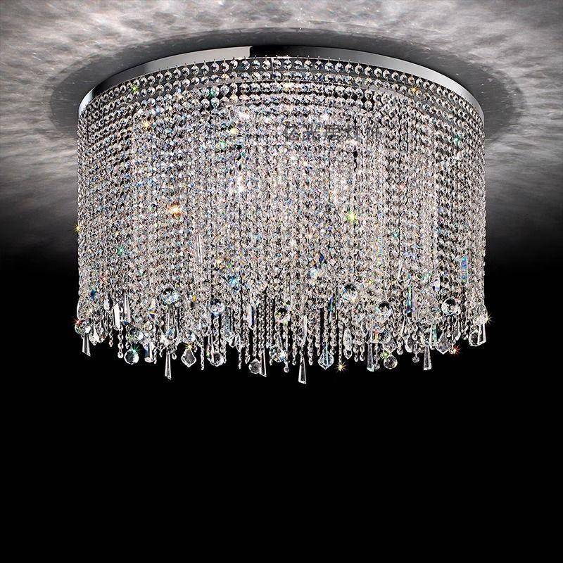 水晶低楼层吸顶灯客厅餐厅卧室意大利奢华现代别墅吸吊灯