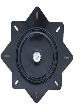 13寸330mm铁转盘加重型满珠黑色360度加厚方形工业转盘JY-C106