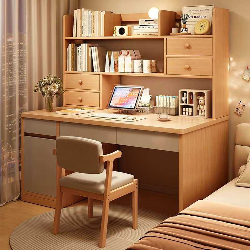 实木书桌书架一体桌学生家用学习写字桌卧室儿童学习桌成人电脑桌,模玩/动漫/周边/娃圈三坑/桌游,模型制作工具/辅料耗材,淘宝优惠券,粉丝福利购,淘宝优惠卷