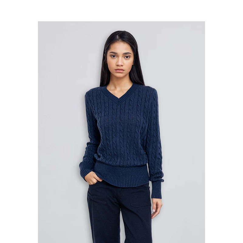 BM毛衣女2026新款秋冬纯色V领麻花百搭显瘦美式复古针织衫上衣,女装/女士精品,毛衣,淘宝优惠券,粉丝福利购,淘宝优惠卷