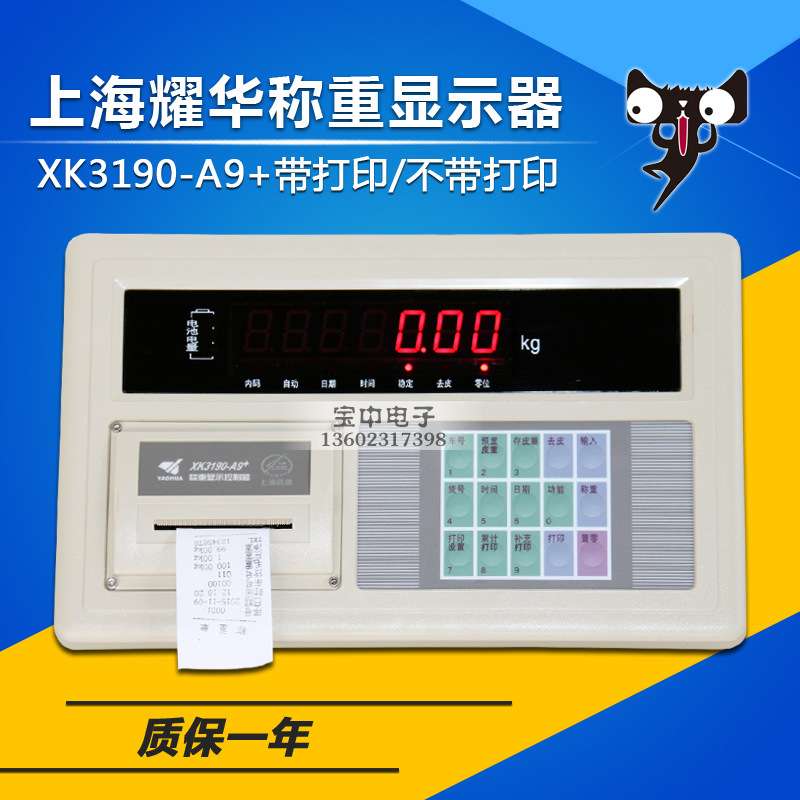 上海耀华XK3190-A9+P称重仪表/地磅显示器A9仪表电子地磅打印仪表