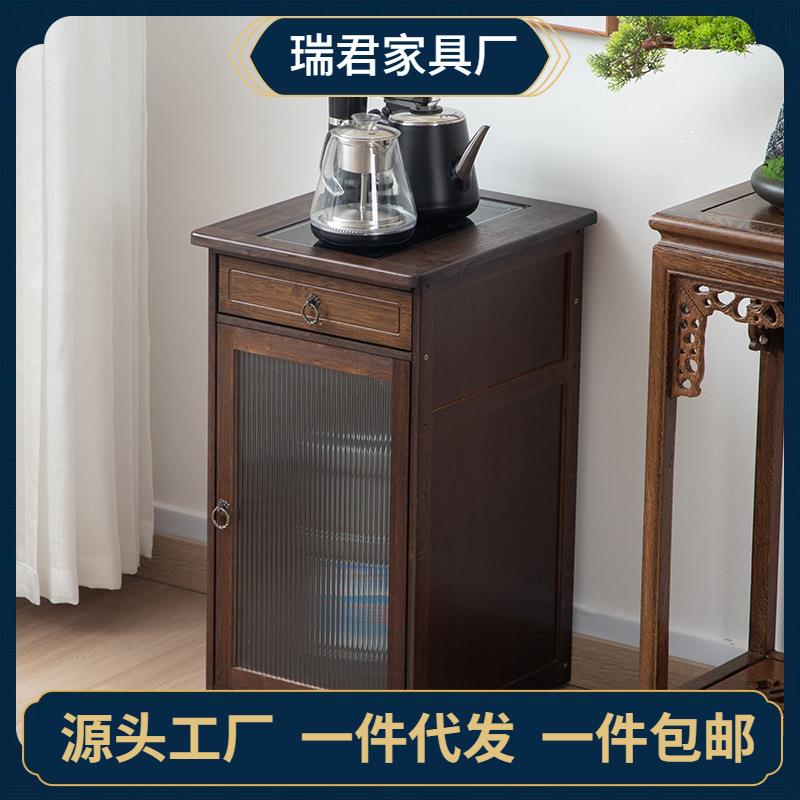 家用烧水壶一体茶边柜茶桌边柜移动茶水柜泡茶台办公室茶具置物柜