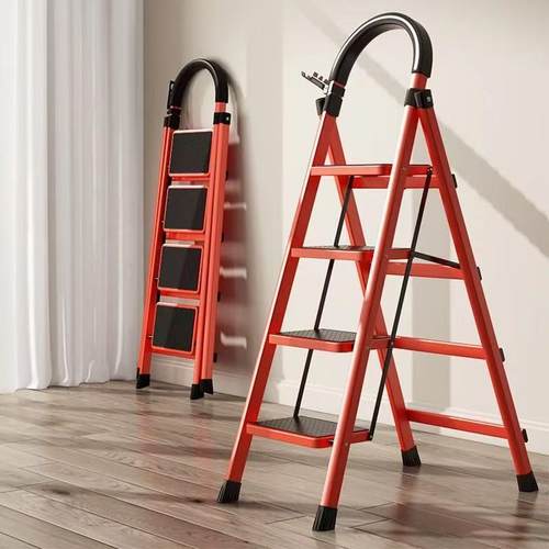 家用梯子室内多功能便携六步人字梯加厚折叠扶梯伸缩升降叉梯收纳