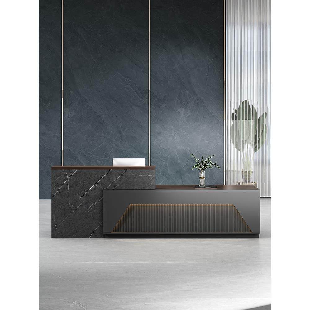 甲级写字楼前台接待台公司办公咨询服务台简约现代店铺柜台收银台