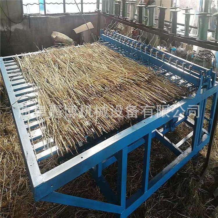 2米全自动草帘编织机干湿两用秸秆顶部草垫机 电动不同宽幅不跳线