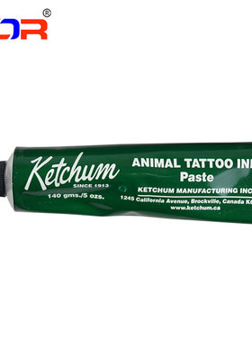 Ketchum进口耳刺墨膏绿色/黑色墨膏猪用耳刺墨水仔猪原装进口油墨