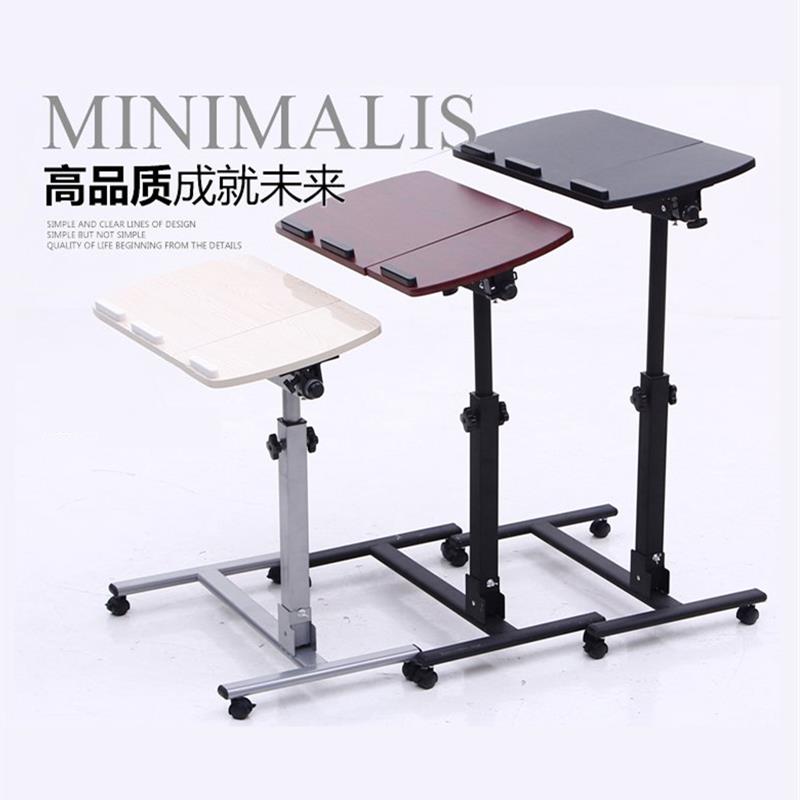 K8床边电脑桌可折叠沙发边桌懒人桌床上书桌移动家用升降旋转小桌