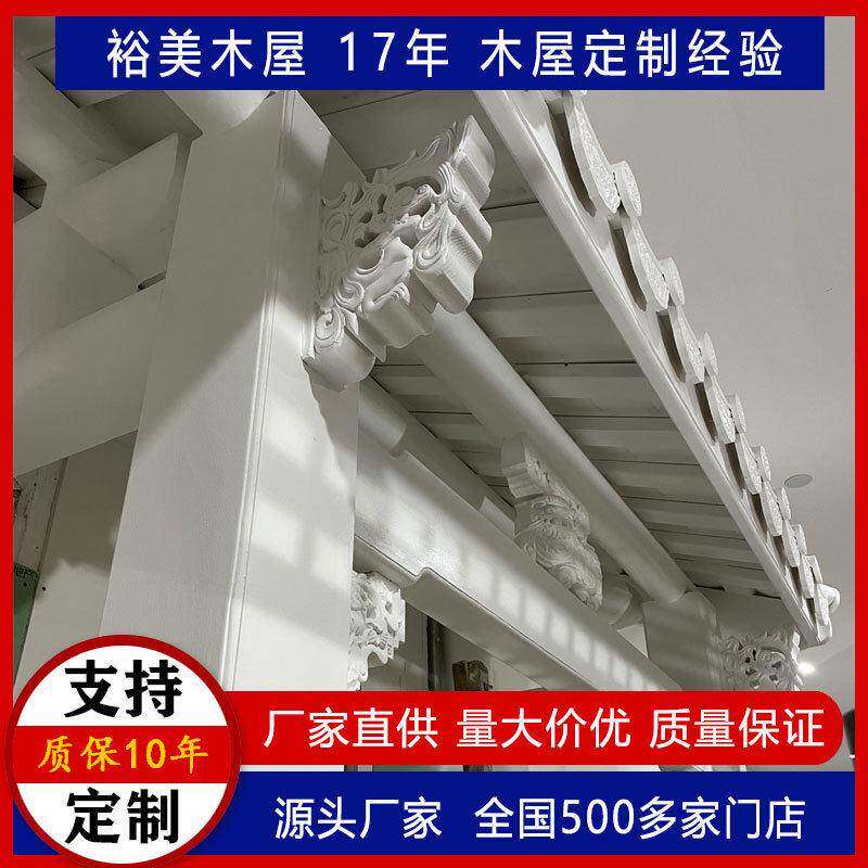 厂家户外古建文化楼修建美丽乡村牌坊防腐木门楼复古长廊架定制