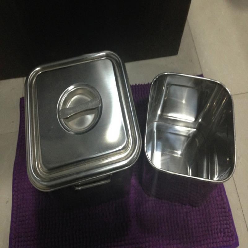 商用食品级四方装米桶带盖正方形不锈钢桶厨房家用防潮大容量水桶