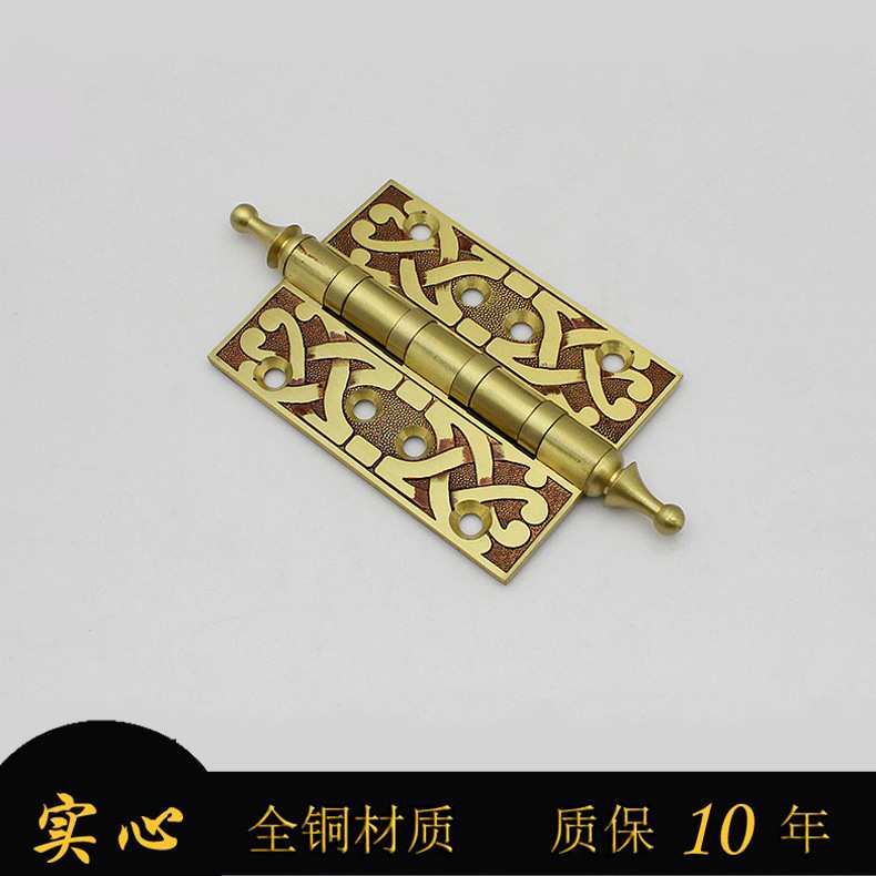 雕花4寸全铜合页欧式轻奢铰链实木门静音轴承泰好304 ACU/RG/PVD