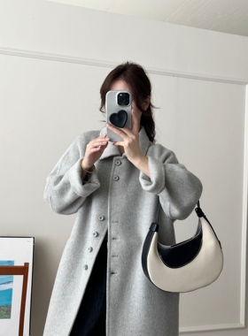 CC DAYI 2025秋冬新款韩系双面羊绒大衣女中长款宽松羊毛呢外套