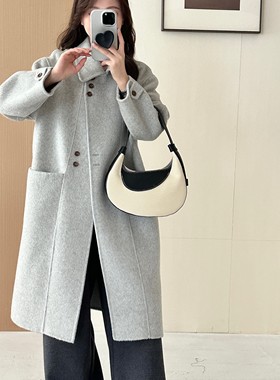 CC DAYI 2025秋冬新款韩系双面羊绒大衣女中长款宽松羊毛呢外套