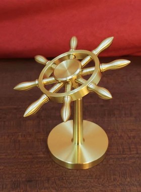 纯黄铜地球仪摆件可旋转可拆卸办公室书J房客厅高档精美个性装饰