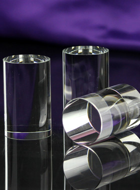 K9人造水晶g玻璃圆柱家居饰品支柱底座摆件透明玄关桌面摆放可刻