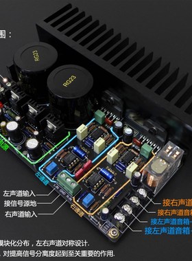 LM3886功放板 m全直流伺服终极版 5534独立运放 沉金工艺 经典靓