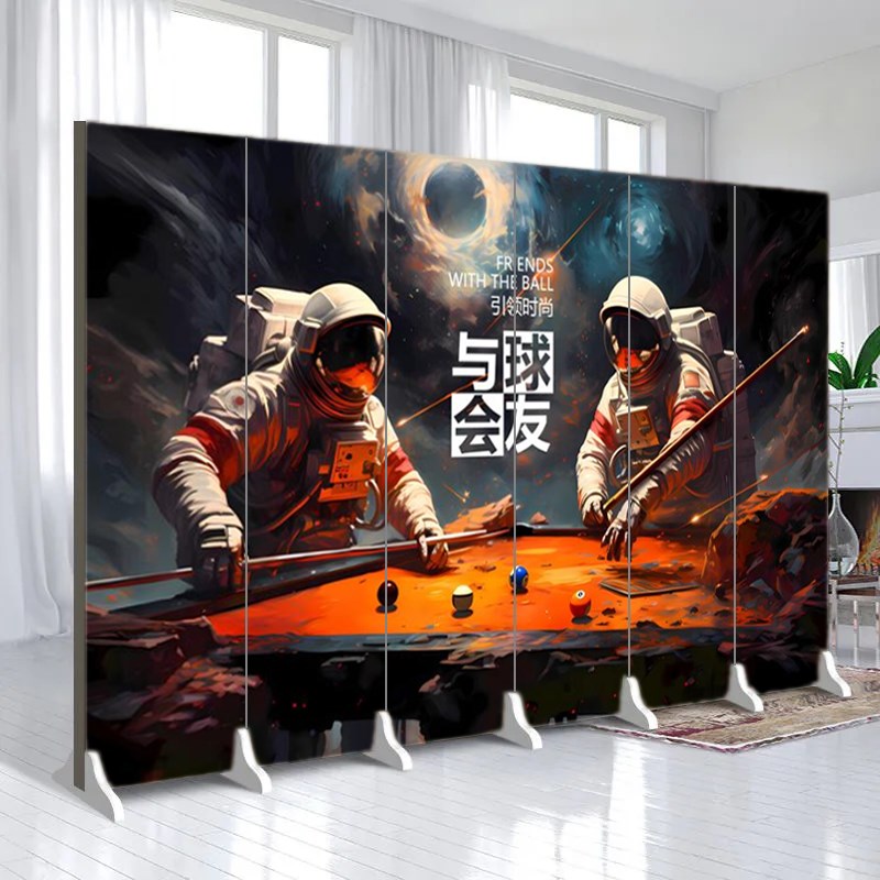 定制屏风隔断墙台球俱乐部桌球馆过道H大厅厕所遮挡移动折叠拐弯L