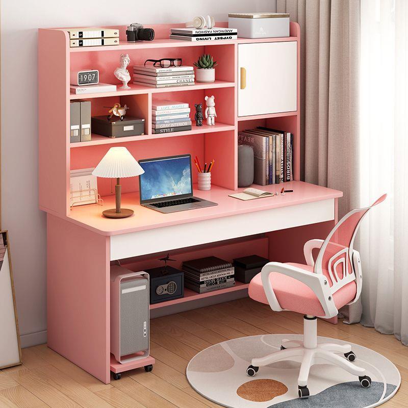 【折扣价】儿童学习桌学生家用书桌书架一体桌椅套装收纳置物架电