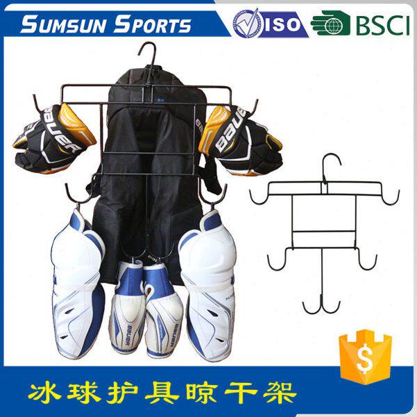 冰球护具晾干架挂钩晾衣架定制hockey护具多功能铁架 冰球护具架