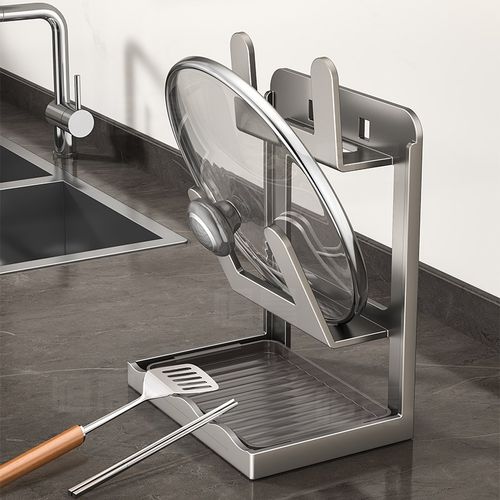新款锅盖架厨房台面置物架家用锅铲架放置器托放R锅盖沥水收纳神