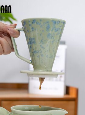 手冲咖啡滤杯V30甜筒滤杯陶瓷家用咖啡粉过滤器高档创意结晶滤杯