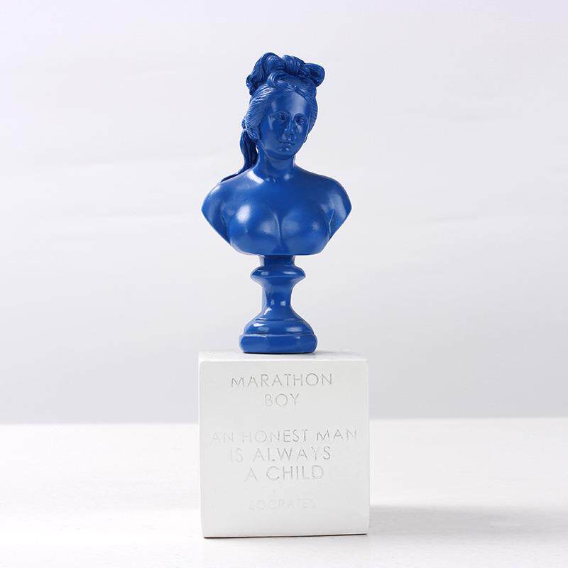 欧式迷你女神雕塑北欧文艺复兴人物头像桌面小摆件创意家居装饰品