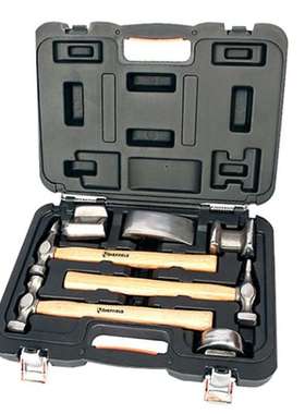 钢盾S116001 7件套钣金组套铬钒钢锤子木制耐用