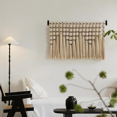 中古风流苏挂毯挂件手工编织民宿装饰床头玄关艺术挂饰客厅壁毯
